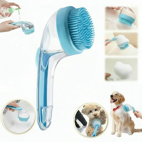 2025 2-in-1 Pet Bath & Grooming Brush with Built-in Shampoo Dispenser - Perfect for Dogs and Cats!